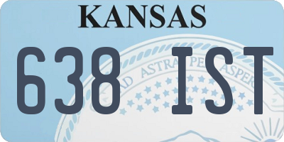 KS license plate 638IST