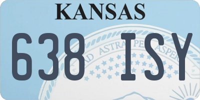 KS license plate 638ISY