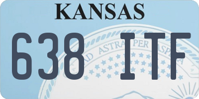 KS license plate 638ITF
