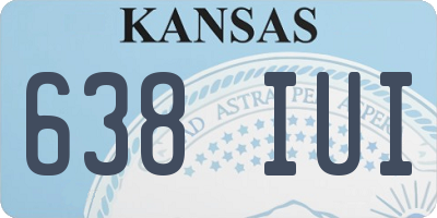 KS license plate 638IUI