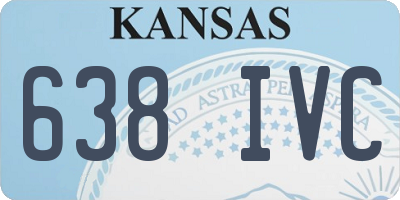 KS license plate 638IVC