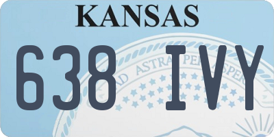 KS license plate 638IVY