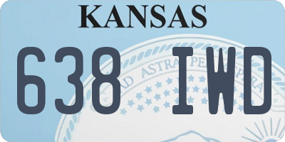 KS license plate 638IWD