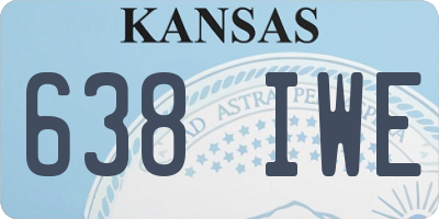 KS license plate 638IWE