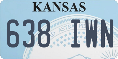 KS license plate 638IWN