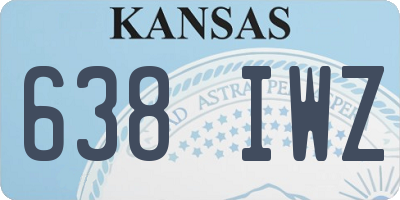 KS license plate 638IWZ