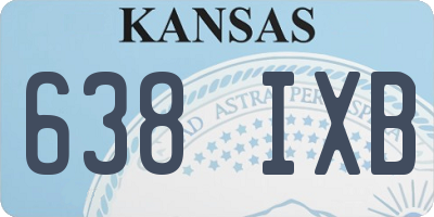 KS license plate 638IXB