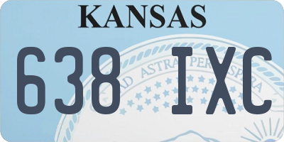 KS license plate 638IXC