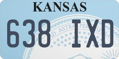 KS license plate 638IXD