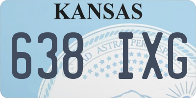 KS license plate 638IXG