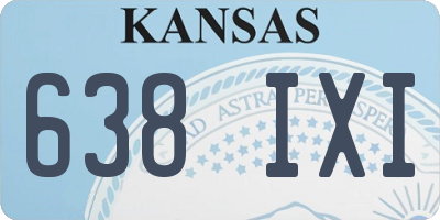 KS license plate 638IXI