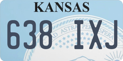 KS license plate 638IXJ