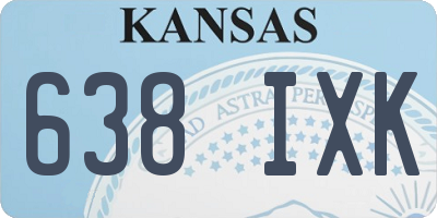 KS license plate 638IXK