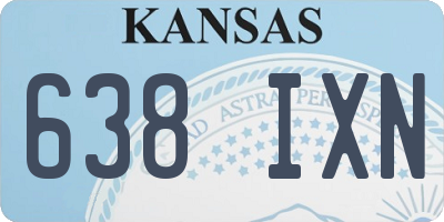 KS license plate 638IXN