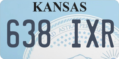 KS license plate 638IXR