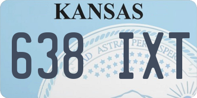KS license plate 638IXT