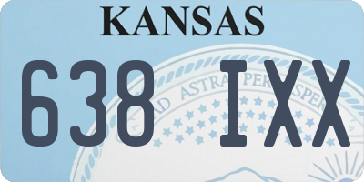 KS license plate 638IXX