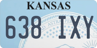 KS license plate 638IXY