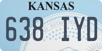 KS license plate 638IYD
