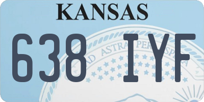 KS license plate 638IYF