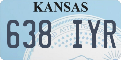 KS license plate 638IYR