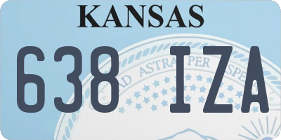 KS license plate 638IZA