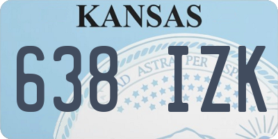 KS license plate 638IZK
