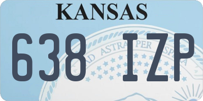 KS license plate 638IZP