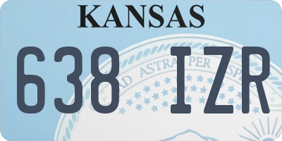 KS license plate 638IZR
