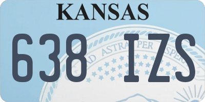 KS license plate 638IZS
