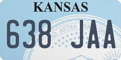 KS license plate 638JAA