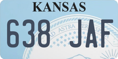 KS license plate 638JAF