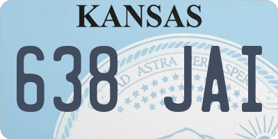 KS license plate 638JAI