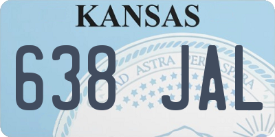 KS license plate 638JAL