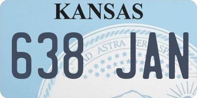 KS license plate 638JAN
