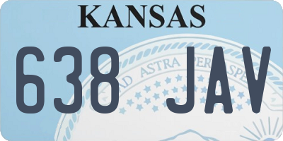 KS license plate 638JAV