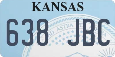 KS license plate 638JBC