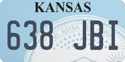 KS license plate 638JBI