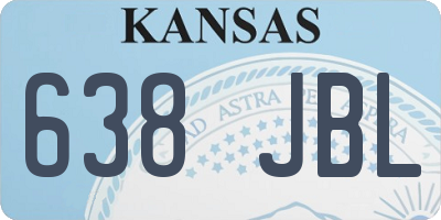 KS license plate 638JBL
