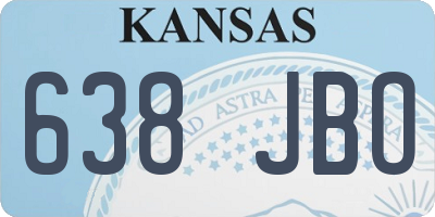 KS license plate 638JBO
