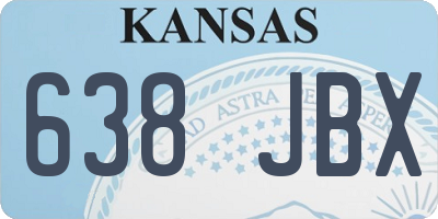 KS license plate 638JBX