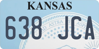 KS license plate 638JCA