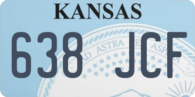 KS license plate 638JCF