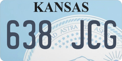 KS license plate 638JCG