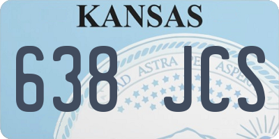 KS license plate 638JCS