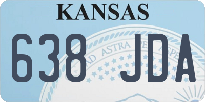 KS license plate 638JDA