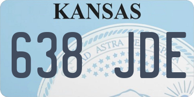 KS license plate 638JDE