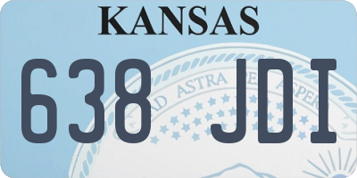 KS license plate 638JDI