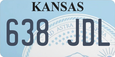 KS license plate 638JDL