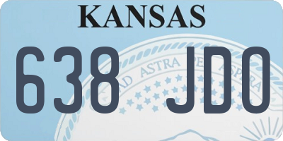 KS license plate 638JDO